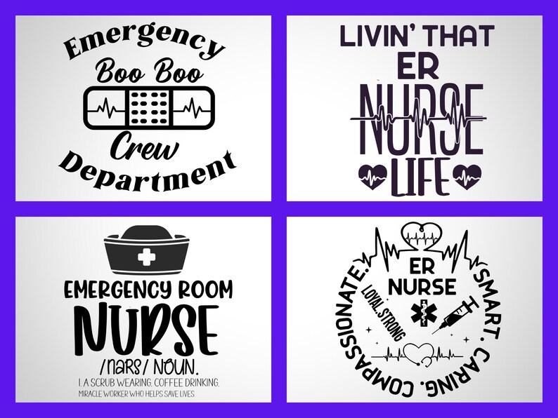 ER Nurse SVG Files Bundle: Emergency Room Designs (digital Download) - Etsy