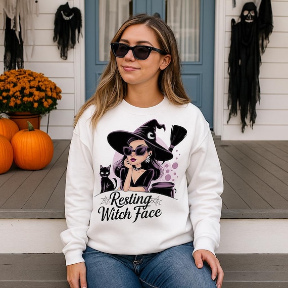 Resting Witch Face SVG PNG – Funny Halloween Witch Shirt Design Mugs Tumblers Sublimation Cricut