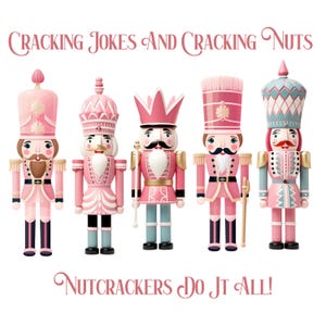Pink Nutcracker PNG, Pastel Christmas Clipart, Ballet Holiday SVG Bundle image 5