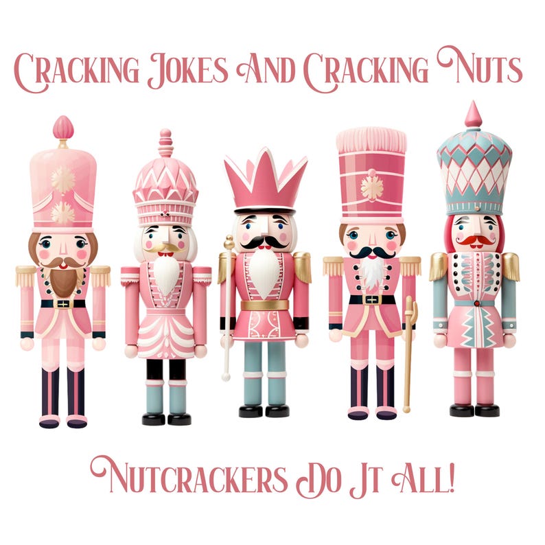 Pink Nutcracker PNG, Pastel Christmas Clipart, Ballet Holiday SVG Bundle image 5