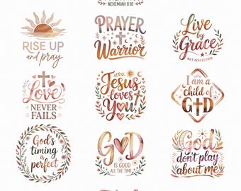 Paquete de 15 diseños bohemios cristianos PNG SVG / Paquete de diseños florales cristianos SVG / Camisas florales cristianas / Camisas bohemias PNG