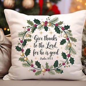 Faith Wreath Bundle for Christmas, Christian Clipart, Bible Verse Ornaments image 6