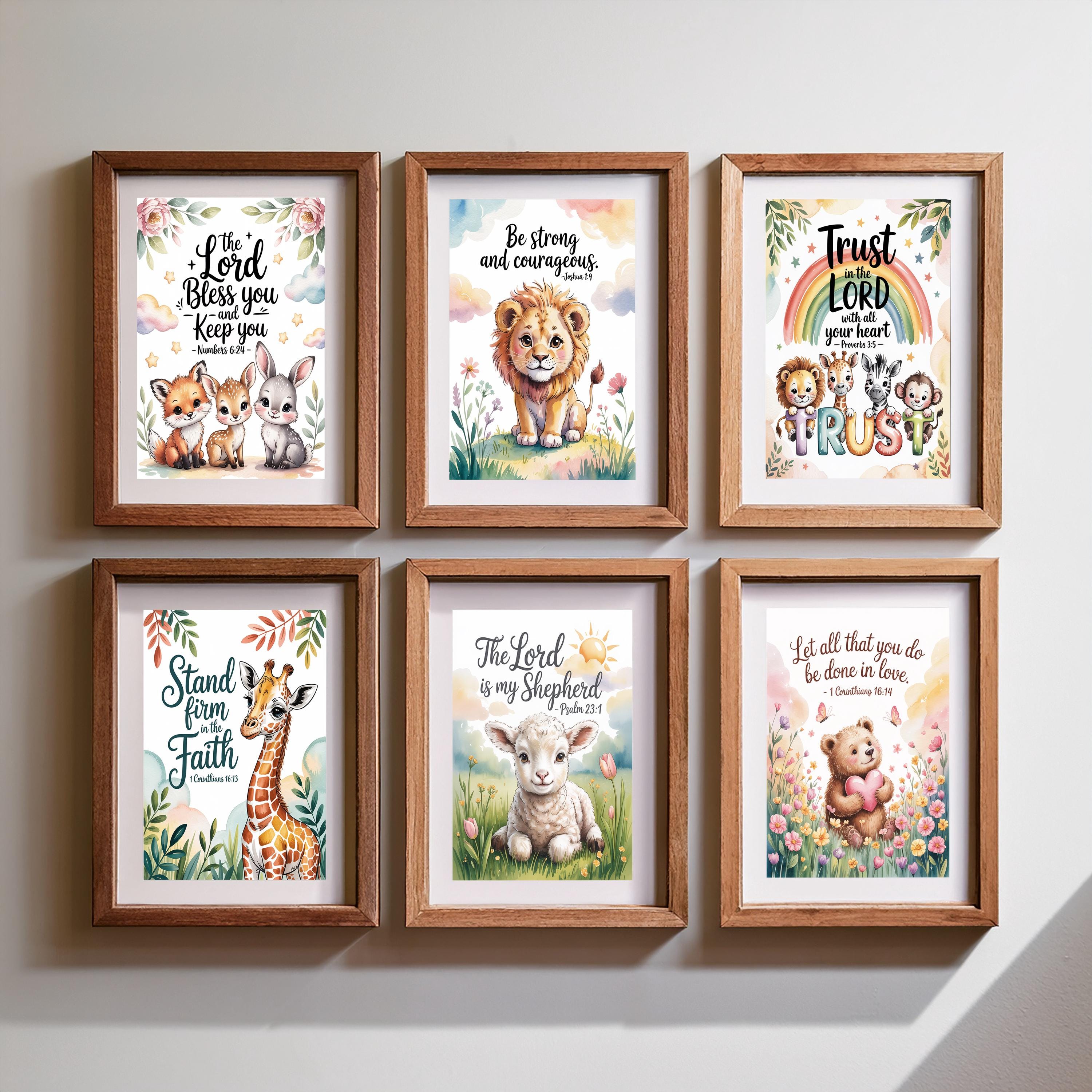 Spring Animal Scripture Images Christian Nursery Animal Bible Verse Prints — Set of 12, Printable - Etsy