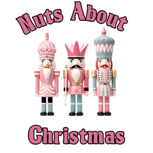 Pink Nutcracker PNG, Pastel Christmas Clipart, Ballet Holiday SVG Bundle image 6