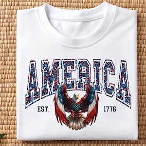 Retro 4th of July PNG: American Eagle Sublimation (Digital Download)