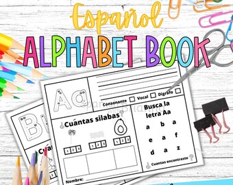 Spanish Printable Activity Pages Kindergarten Spanish Language Learning Spanish Alphabet Color Worksheets Practice Bilingual  Preschool Game