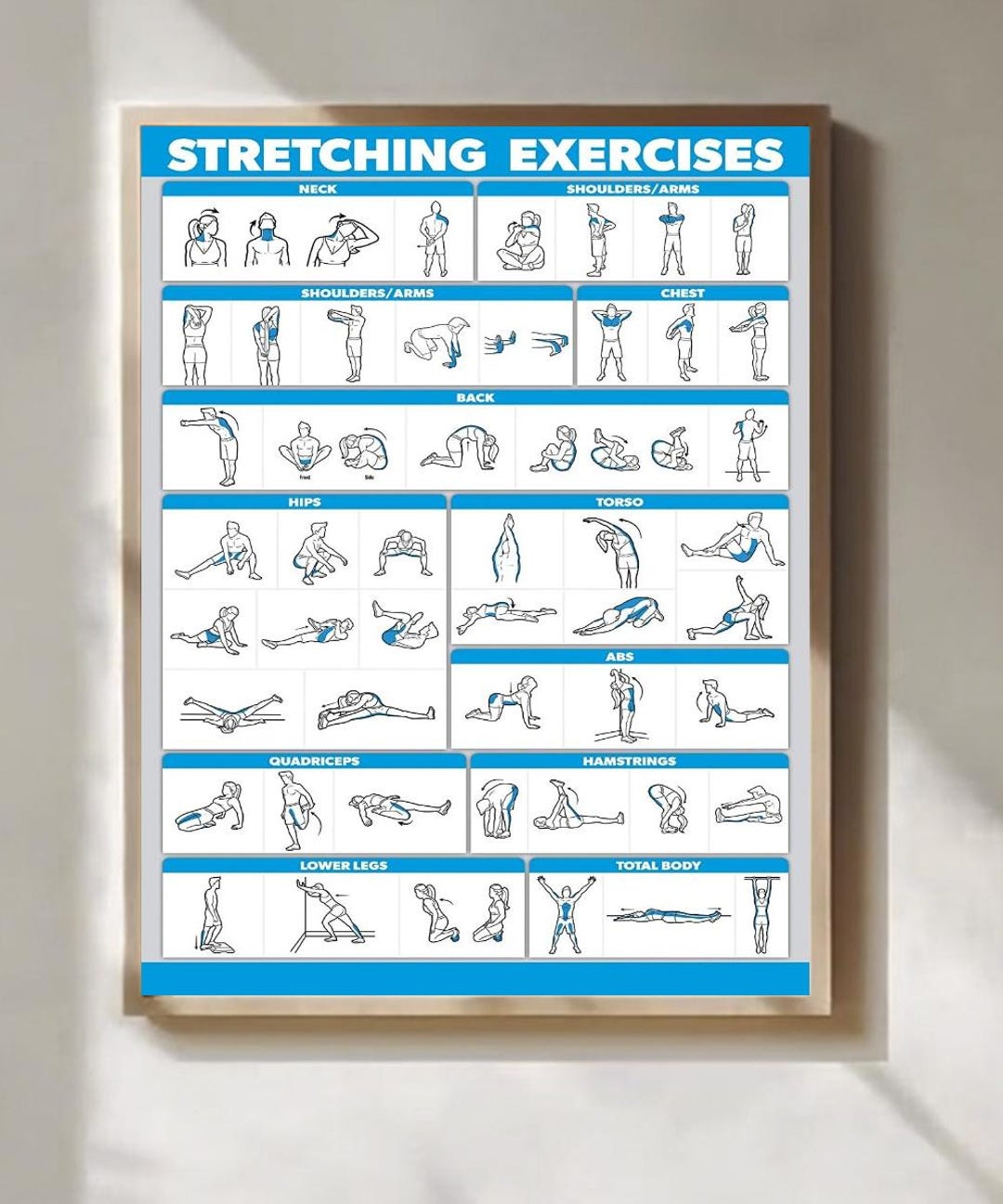 Flyer Stretch Routine Palace Learning Quickfit Stretching Workout Exercise Poster Stretch ...