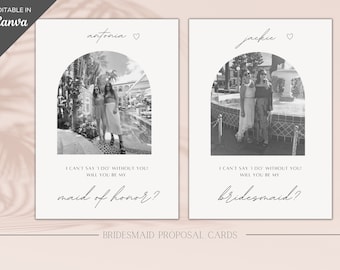 Will You Be My Bridesmaid | Bridesmaid Photo Card | Photo Bridesmaid Proposal | Modern Minimalist Wedding | Boho Bridesmaid Proposal