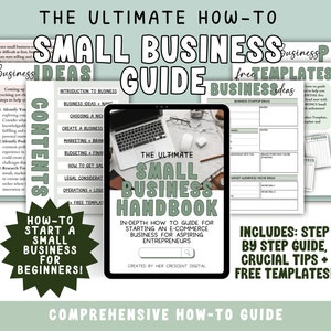 Starting a Small Business Guide, Comprehensive How To Start an E-Commerce Business, Entrepreneur How To Guide, Digital Business Templates