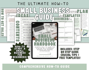 Starting a Small Business Guide, Comprehensive How To Start an E-Commerce Business, Entrepreneur How To Guide, Digital Business Templates