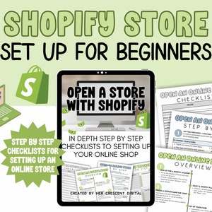 Setting up a Shopify Store for Beginners, Step by Step Shopify Checklist, E-commerce Checklists, Shopify for Beginners