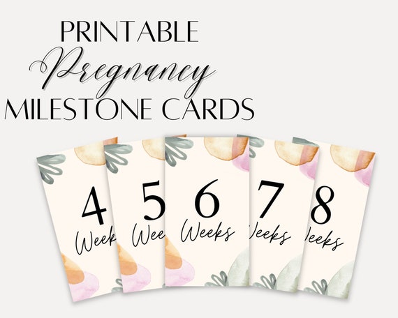 Printable Pregnancy Milestone Cards Pregnancy Gift - Etsy