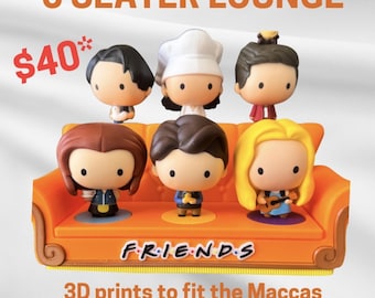 3D Printed friends sofa to hold the Macca's friends characters (characters not included)