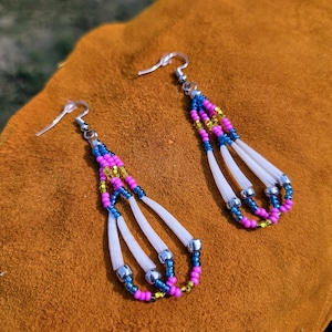 Layered Dentalium Earrings
