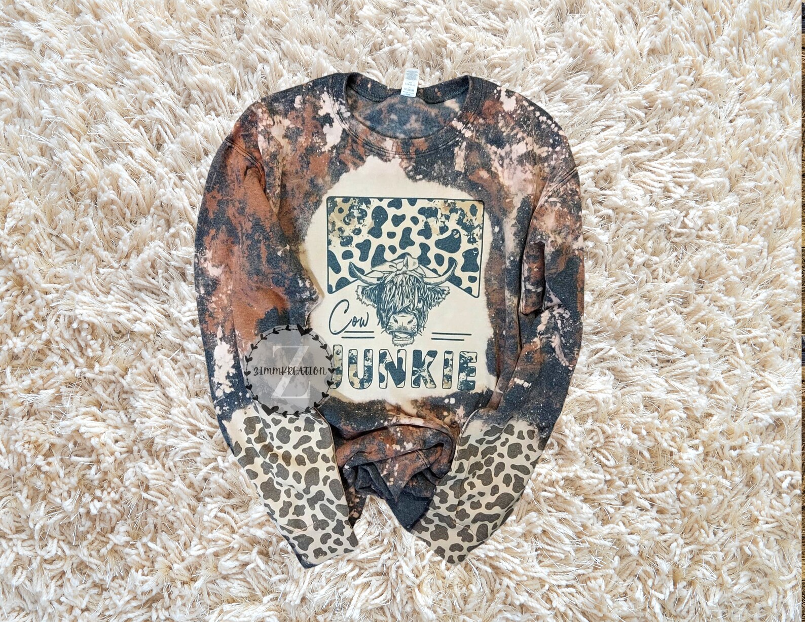 cowhide sweatshirt