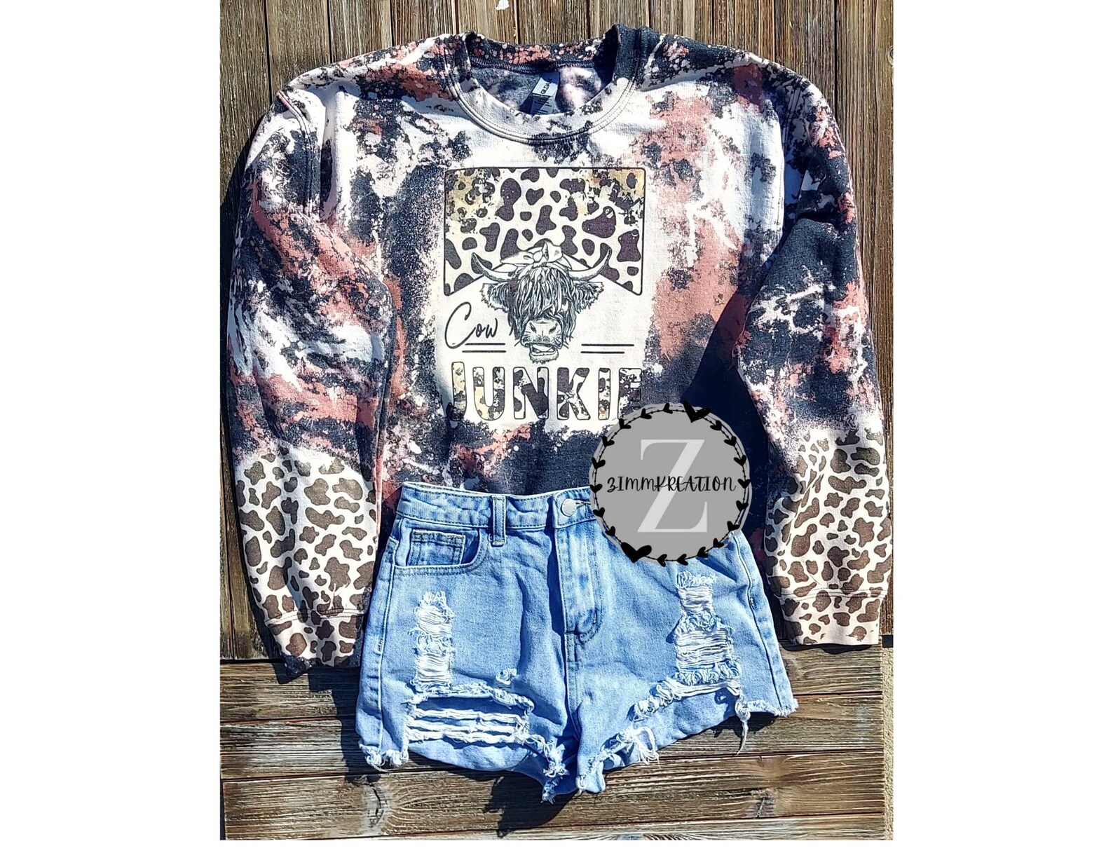 cowhide sweatshirt