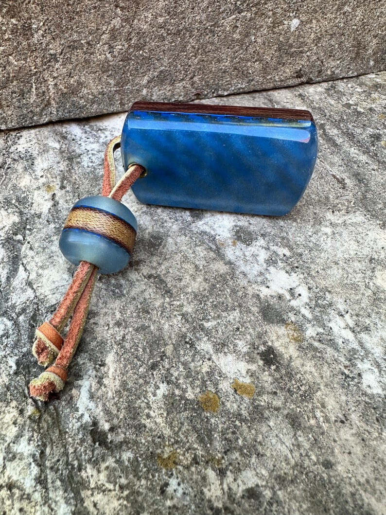 Vintage Micarta/resin Dog Tag/bead Worry Stone Etsy