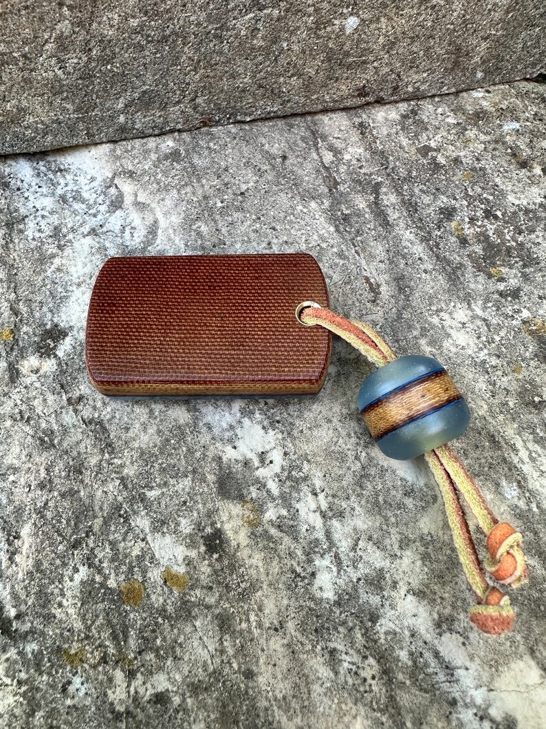 Vintage Micarta/resin Dog Tag/bead Worry Stone Etsy