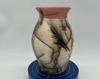 Vase en raku de crin de cheval