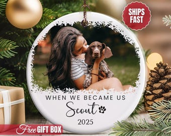 Pet Adoption Ornament Personalized Photo Pet Adoption Christmas Ornament Gifts for Pet Adoption Keepsake Custom Pet Adoption Xmas Ornament