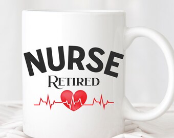 Retired Nurse Jumbo Coffee Mug, Retired Nurse Gifts, Gift For Retired Nurse, Nurse Appreciation, Nurse Gift, Nurse Coffee Cup, Oversized Mug