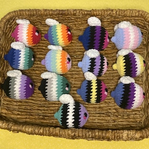 Crochet Amigurumi Bees - Pride