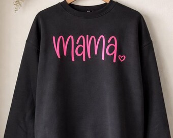 MaMa Embroidered Crewneck Sweatshirt, made to order.  see photos for color options