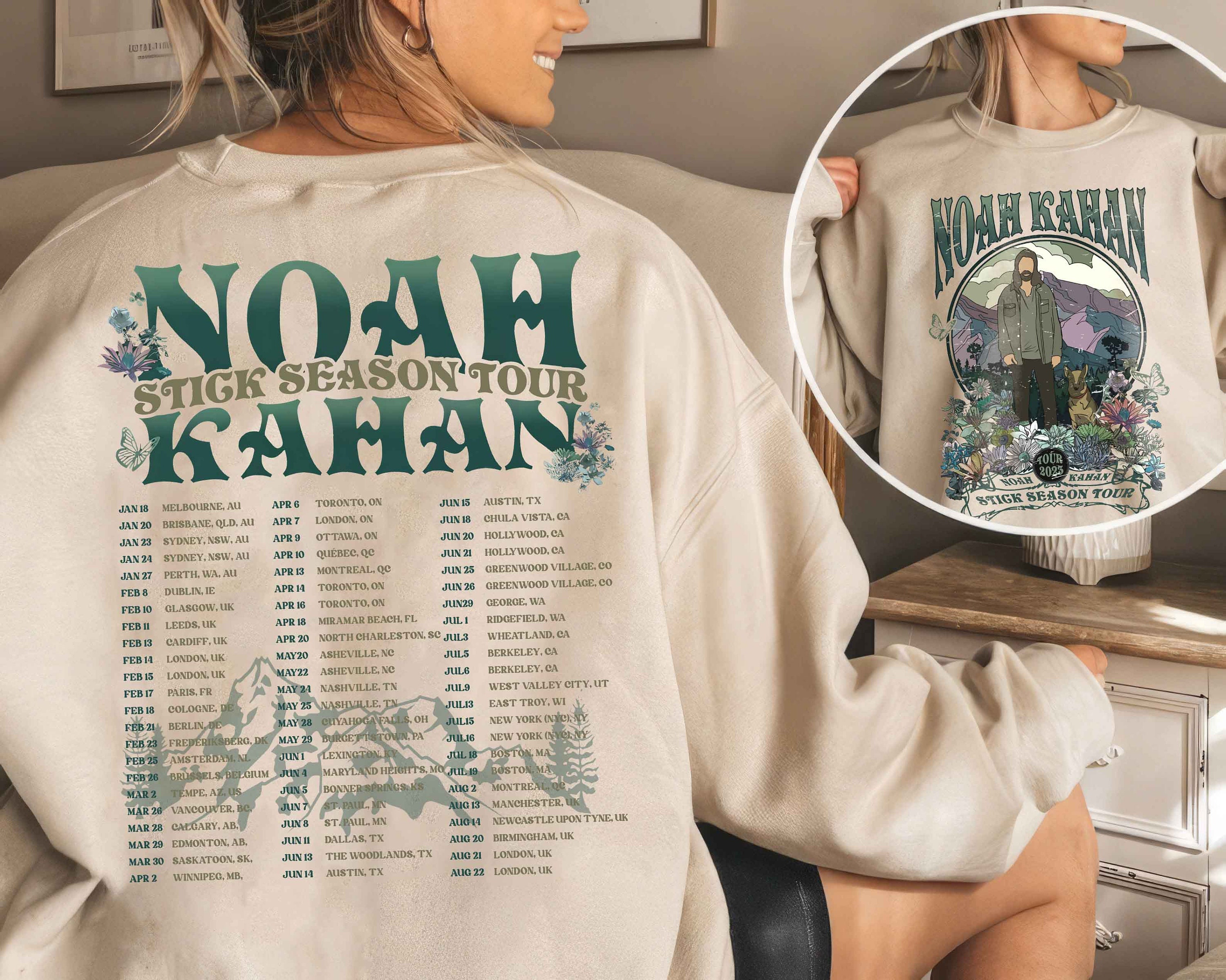 Vintage Stick Season 2024 Sweatshirt, 2 SIDES Noah Kahan