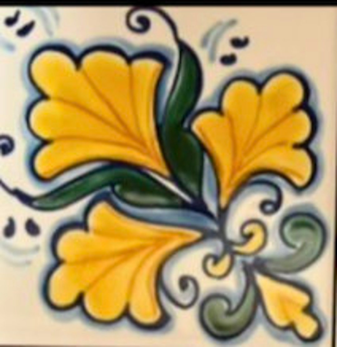 Amalfi, Hand Painted Tile, Mediterranean Tile, Tunisian Tile, Ceramic ...