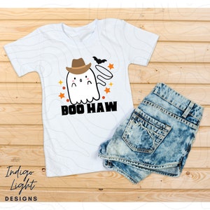 Boo Haw Svg, Boo haw Png, Cowboy Ghost png, Cute Ghost Png, Fall Png, Autumn Png, Halloween Shirt Design, Png for shirt, Retro Halloween Png