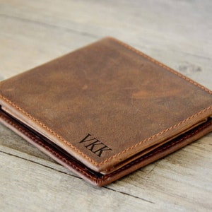 Leather Wallet,Engraved Wallet,Personalized Monogrammed gift,Groomsmens Wallet