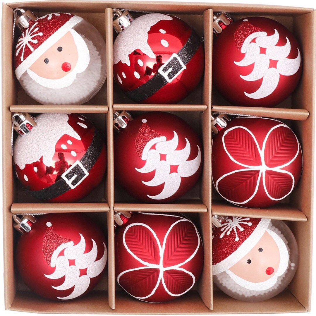 CHRISTMAS ORNAMENTS, Glass Balls, Christmas Decor, Ornaments Set
