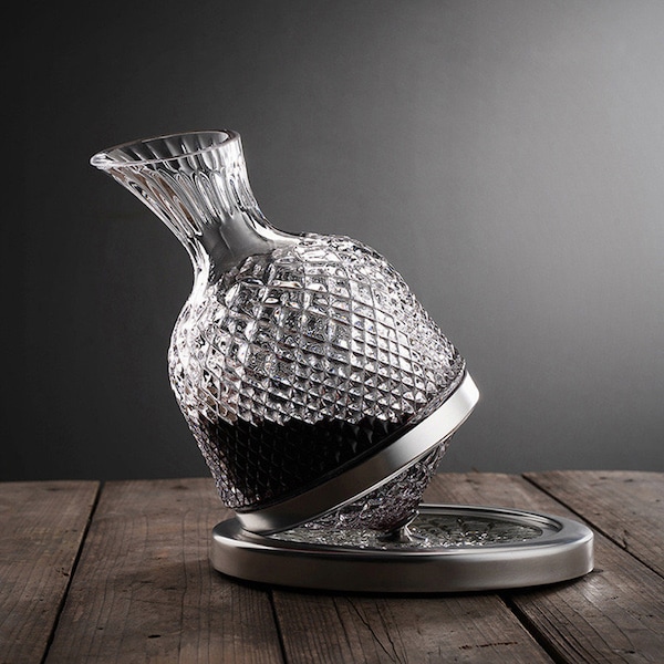 Engraved Stemless Wine Glass Set W/ Glass Decanter