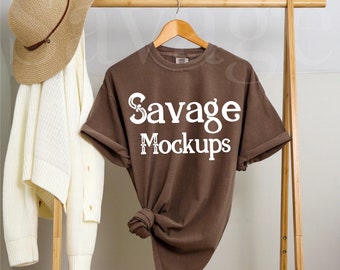 Comfort Colors Espresso Mockup | C1717 Mockup | Hanging Shirt Mockup | Spring Mockup | Espresso Shirt Mockup | Unisex Shirt Mockup