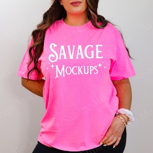 Fluorescent pink t outlet shirt