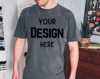 Comfort Colors C1717 Pepper Mockup / Mens Shirt Mockup / Modello maschile Mockup / Boho Mockup / TShirt Mockup / Camicia unisex Mockup