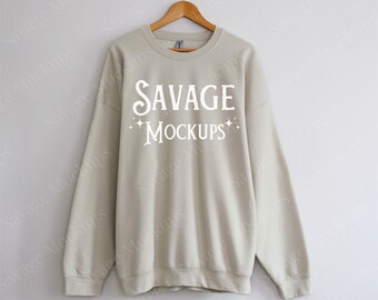 Gildan 18000 Sand Mockup | Sweatshirt Mockup | Sand Mockup | Mockup | Tshirt Mockup | Hanging Mockup