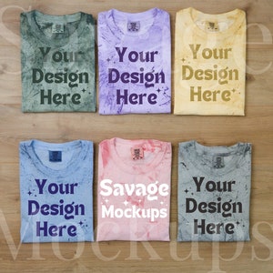 Comfort Colors Color Blast Mockup / Comfort Colors Bundle / C1745 Group Mockup / Flat Lay Mockup / Folded Shirt Mockup / Color Chart