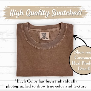 May include: A folded brown t-shirt with a tag that reads "Comfort Colors XL-TO-EG". The image shows the high quality of the fabric and the color of the shirt.  *Each Color has been individually photographed to show true color and texture*.