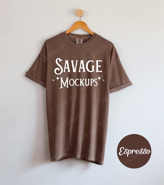 Comfort Colors Espresso Mockup | C1717 Mockup | Hanging Shirt