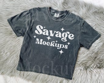 Pepper Comfort Colors 3023cl Mockup | 3023 Mockup | Comfort Colors Mockup | Trendy Flat Lay | Women’s Boxy Tee Mockup | Pepper Shirt Mockup