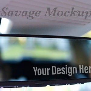 Car Rearview Mirror Mockup | Car Sticker Mockup for Mirror | Car Mockup
