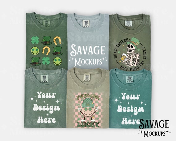 St. Patrick’s Day Comfort Color Mockup | Green Comfort Colors 1717 Mockup | Group Shirt Mockup | Folded Shirt Mockup | Green Shirt Mockup