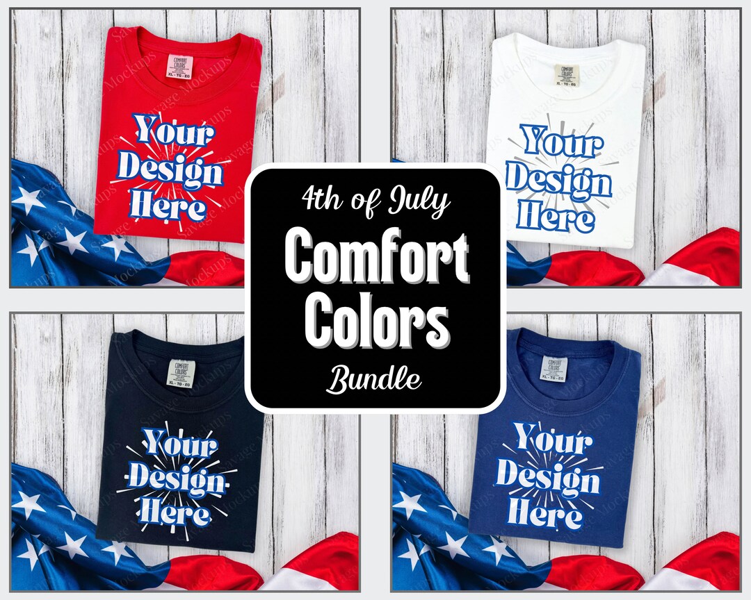 Fourth of July Comfort Colors Mockup Bundle | Comfort Colors Bundle ...