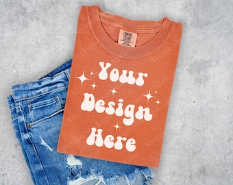 Yam Comfort Colors Mockup | Yam 1717 Mockup | Folded Shirt Mockup | Flat Lay Mockup | Yam Shirt Mockup | Unisex Shirt Mockup