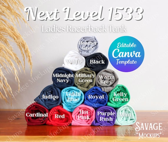 Next Level 1533 Color Chart | Color Chart Mockup | Next Level Mockup | Printify Color Chart