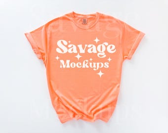 Cantaloupe Comfort Colors 1717 Tシャツ モックアップ（デジタル