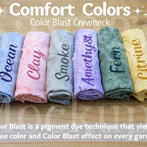 C1745 Color Blast Color Chart | Color Blast Mockup | C1745 Color Chart Mockup | Flat Lay Mockup | Group Shirt Mockup