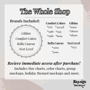 Whole Shop Mockup Bundle | Comfort Colors Bundle | Gildan 18000 Bundle | Bella Canvas 3001 Bundle | Mockup Bundle image 2