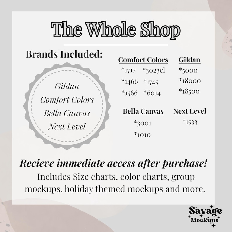 Whole Shop Mockup Bundle | Comfort Colors Bundle | Gildan 18000 Bundle | Bella Canvas 3001 Bundle | Mockup Bundle image 2